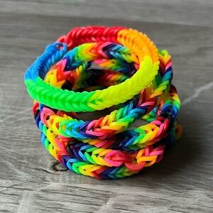 Rainbow Stretch Loom Bracelets Bundle